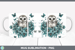 GorgeousAnimals Teal Drips Mug Wrap design.