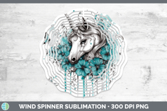 GorgeousAnimals Teal Drips Wind Spinner design.