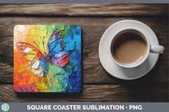 GorgeousAnimals Thick Paint Square Coaster design.