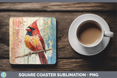 GorgeousAnimals Thick Paint Square Coaster design.