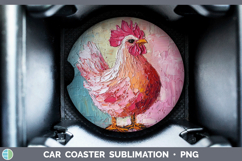 GorgeousAnimals Thick Paint Car Coaster design.