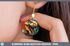 GorgeousAnimals Thick Paint Round Earrings design.