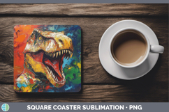 GorgeousAnimals Thick Paint Square Coaster design.