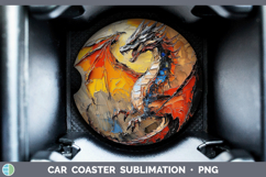 GorgeousAnimals Thick Paint Car Coaster design.