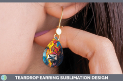GorgeousAnimals Thick Paint Teardrop Earrings design.