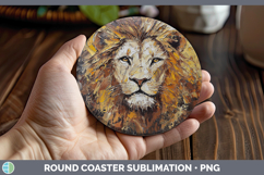 GorgeousAnimals Thick Paint Round Coaster design.