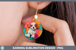 GorgeousAnimals Thick Paint Round Earrings design.