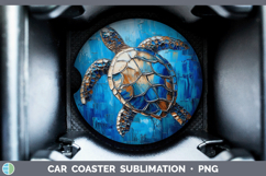 GorgeousAnimals Thick Paint Car Coaster design.