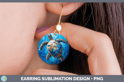 GorgeousAnimals Thick Paint Round Earrings design.