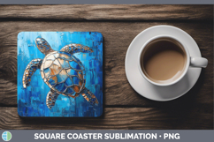 GorgeousAnimals Thick Paint Square Coaster design.