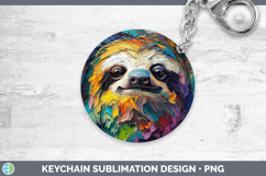 GorgeousAnimals Thick Paint Keychain design.