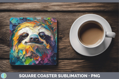 GorgeousAnimals Thick Paint Square Coaster design.