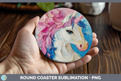 GorgeousAnimals Thick Paint Round Coaster design.