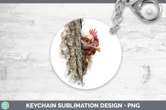 GorgeousAnimals Tree Peek Keychain design.