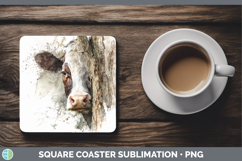 GorgeousAnimals Tree Peek Square Coaster design.