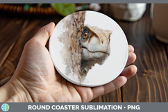 GorgeousAnimals Tree Peek Round Coaster design.