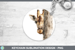 GorgeousAnimals Tree Peek Keychain design.