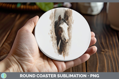 GorgeousAnimals Tree Peek Round Coaster design.