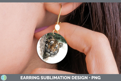 GorgeousAnimals Tree Peek Round Earrings design.