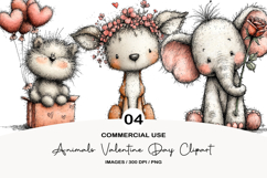 Animals Valentine Day Clipart Product Image 1