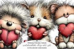 Animals Valentine Day Clipart Product Image 1