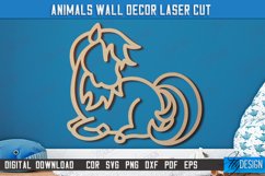 Animals Wall Decor Laser Cut Bundle, Cute Animals Wall Art Product Image 5