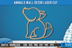Animals Wall Decor Laser Cut Bundle, Cute Animals Wall Art Product Image 6