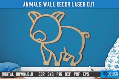 Animals Wall Decor Laser Cut Bundle, Cute Animals Wall Art Product Image 8