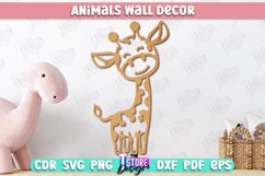 Animals Wall Decor Laser Cut Bundle, Wall Animals Art SVG Product Image 10