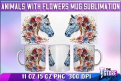 Animals With Flowers Mug Sublimation | 11 oz 15 oz Mug Product Image 7