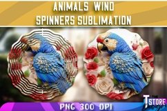 Animals With Flowers Wind Spinners Sublimation | PNG Design Product Image 6