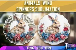 Animals With Flowers Wind Spinners Sublimation | PNG Design Product Image 7