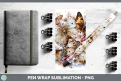 GorgeousAnimals Winter Knit Hat Pen Wrap design.