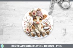 GorgeousAnimals Winter Knit Hat Keychain design.