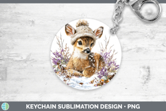 GorgeousAnimals Winter Knit Hat Keychain design.