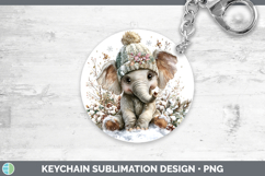 GorgeousAnimals Winter Knit Hat Keychain design.