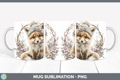 GorgeousAnimals Winter Knit Hat Mug Wrap design.