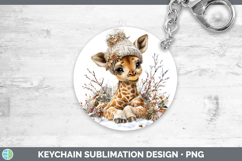 GorgeousAnimals Winter Knit Hat Keychain design.