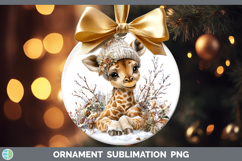 GorgeousAnimals Winter Knit Hat Ornament design.