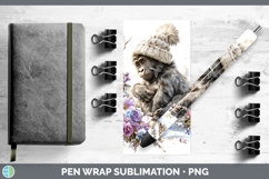 GorgeousAnimals Winter Knit Hat Pen Wrap design.