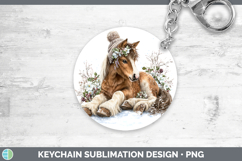 GorgeousAnimals Winter Knit Hat Keychain design.