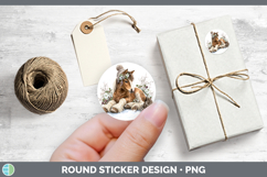 GorgeousAnimals Winter Knit Hat Stickers design.