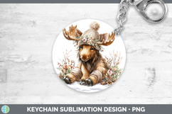 GorgeousAnimals Winter Knit Hat Keychain design.