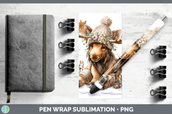 GorgeousAnimals Winter Knit Hat Pen Wrap design.