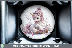 GorgeousAnimals Winter Knit Hat Car Coaster design.