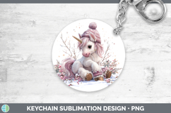 GorgeousAnimals Winter Knit Hat Keychain design.