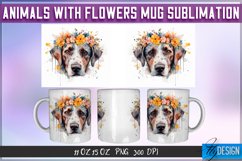 Animals with Flowers Mug Wrap Sublimation Design | PNG v.2 Product Image 4