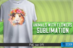 Animals with Flowers Sublimation Design|Animals Sublimation Product Image 15