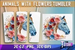 Animals with Flowers Paper Quilling Tumbler Wrap Design | Product Image 6