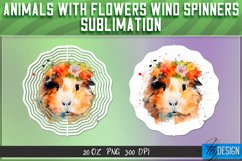 Animals with Flowers Wind Spinners Sublimation Bundle v.2 Product Image 4